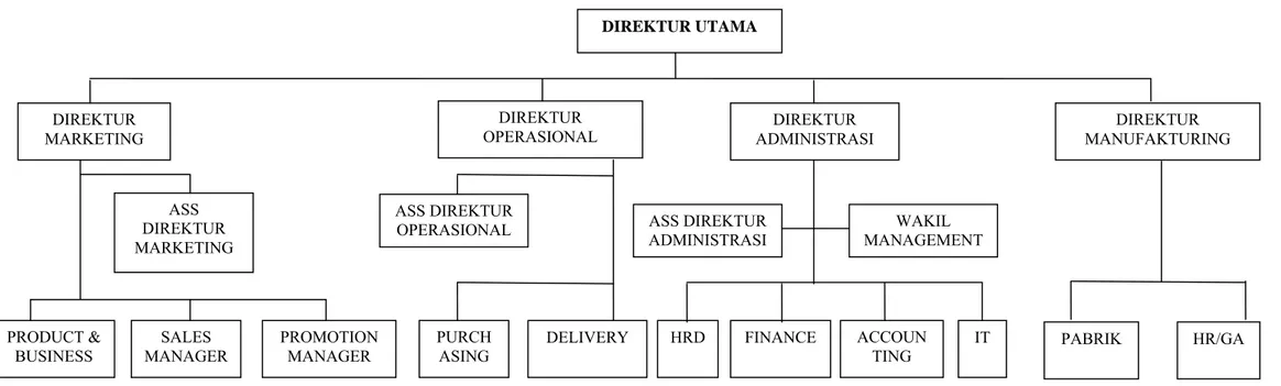 Gambar 3.1 : Struktur Organisasi PT. TATALOGAM LESTARI 