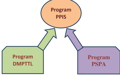 Gambar 3-2 : Hubungan antara program teknis (PPIS) dengan program generik  (DMPTTL dan PSPA) 