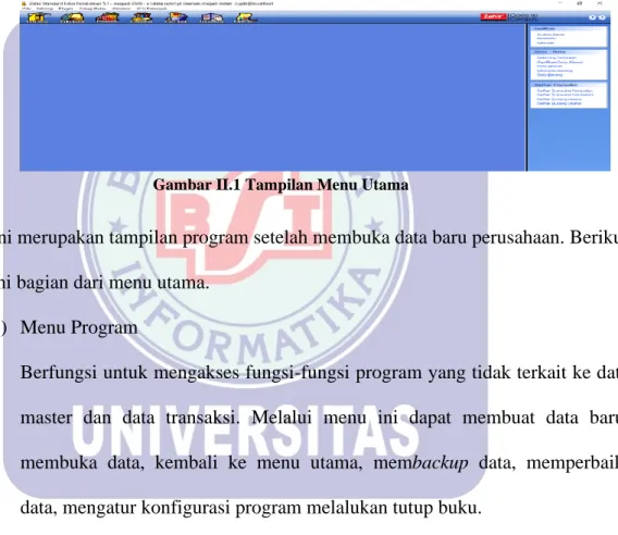 Gambar II.1 Tampilan Menu Utama 