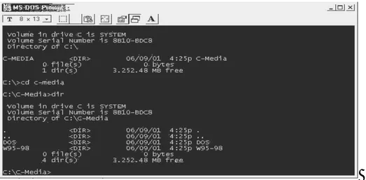 Gambar 1  Tampilan MS-DOS 