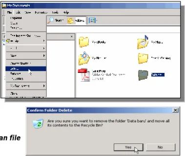 Gambar 1.37 Menghapus Folder dan file 