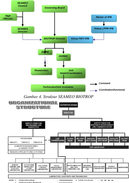 Gambar 4. Struktur SEAMEO BIOTROP 