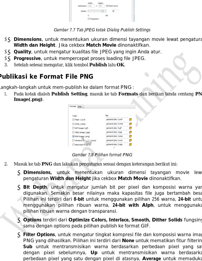 Gambar 7.8 Pilihan format PNG 