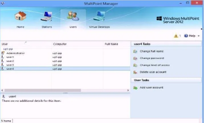 Gambar 3.36. Tampilan 4 User Pada Menu Multipoint Manager. 