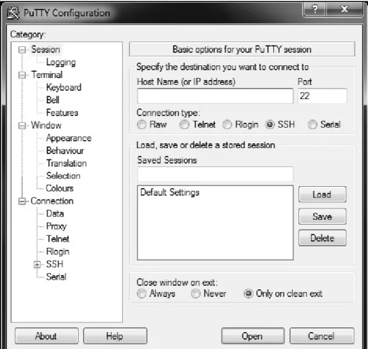 Gambar 2.7 Tampilan Putty 