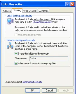 Gambar 4.11 Kotak dialog Sharing and Security 