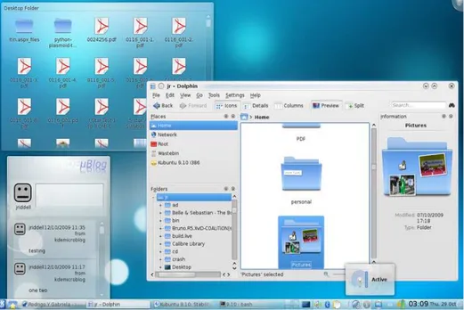 Gambar 3.2  Desktop Kbuntu 10.04 KDE 4.0