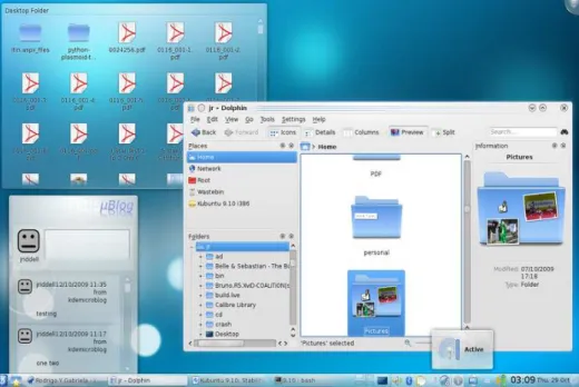 Gambar 3.2  Desktop Kbuntu 10.04 KDE 4.0