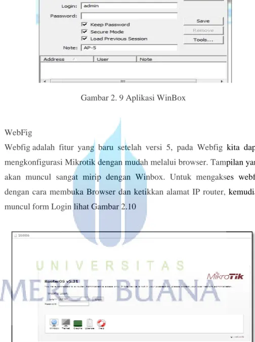 Gambar 2. 10 WebFig Login 