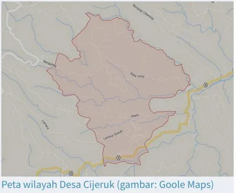 Gambar 2.1 Peta lokasi penyuluhan Aula Desa Cijeruk,   Kecamatan pamulihan 