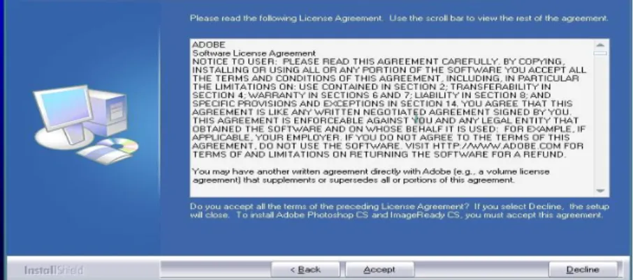 Gambar 3.9 : License Agreement 