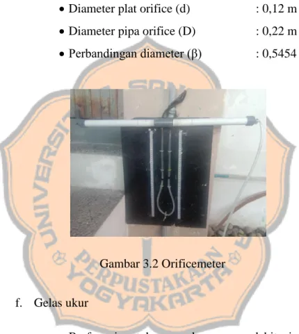 Gambar 3.2 Orificemeter  