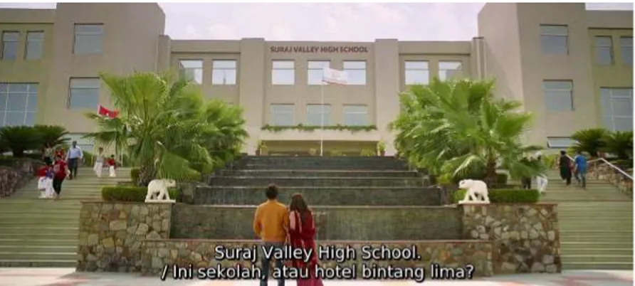 Gambar 4.9 Raj dan Meeta di Suraj Valley High School Sumber: Screenshot film Hindi Medium