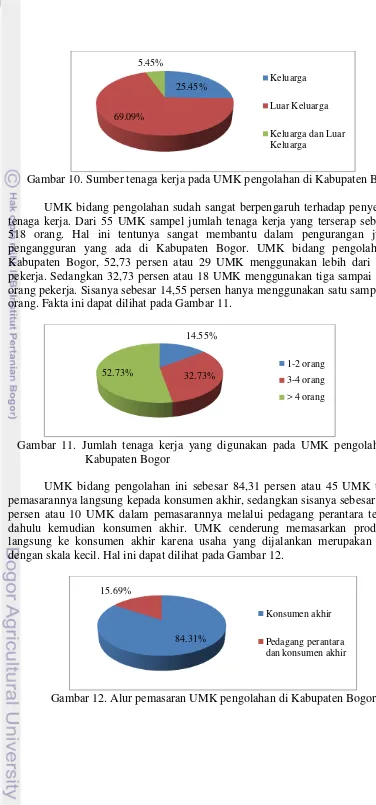 Gambar 12. Alur pemasaran UMK pengolahan di Kabupaten Bogor 