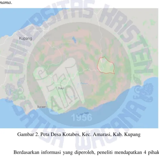 Gambar 2. Peta Desa Kotabes, Kec. Amarasi, Kab. Kupang 