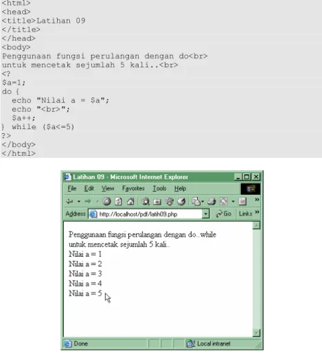 Gambar 2.9 Membuat perulangan dengan do⁄while  