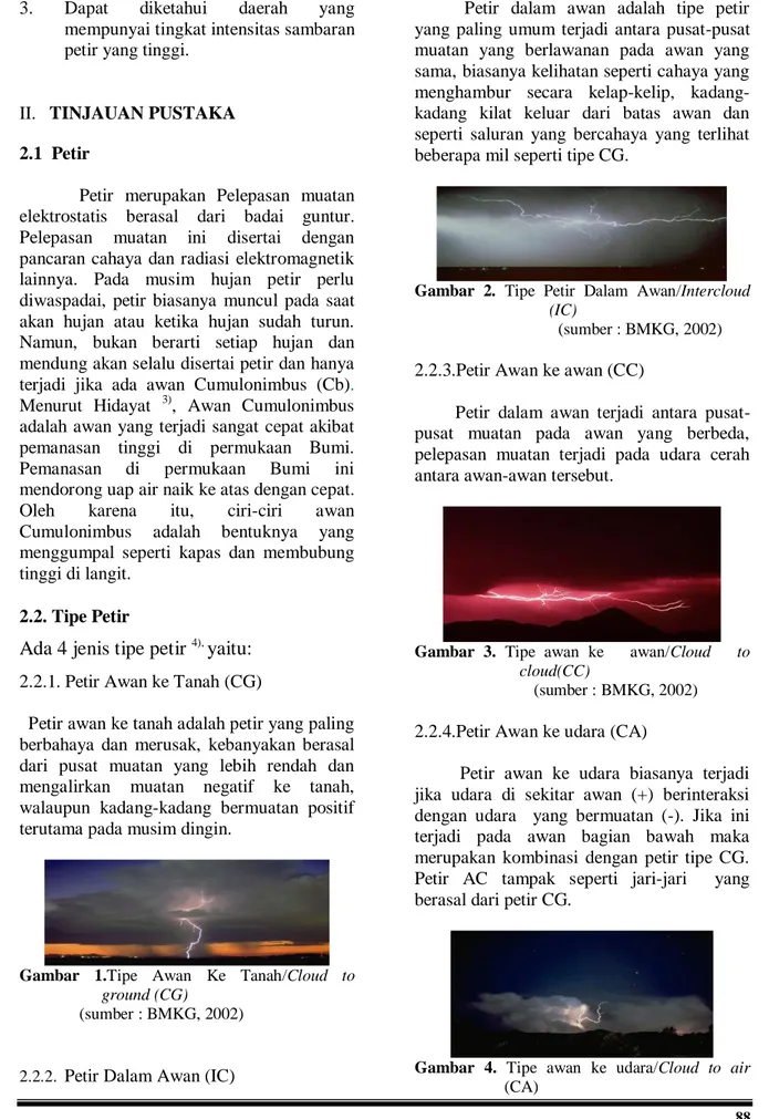Gambar  1.Tipe  Awan  Ke  Tanah/Cloud  to      ground (CG) 