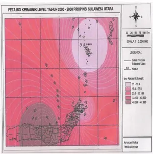 Tabel 4. menunjukkan bahwa tingkat  potensi  kejadian  petir  untuk  kelima  stasiun  pengamatan  menurut  WMO  (World  Meteorology Organization) berada pada kelas  menengah  (25  %  sampai  50%)  untuk  Gorontalo,  Tondano  dan  Manado  sedang  Bitung  da