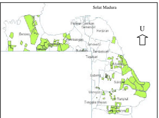 Gambar 7. Ploting Ijin Lokasi di Kawasan Tepi air Kota Surabaya