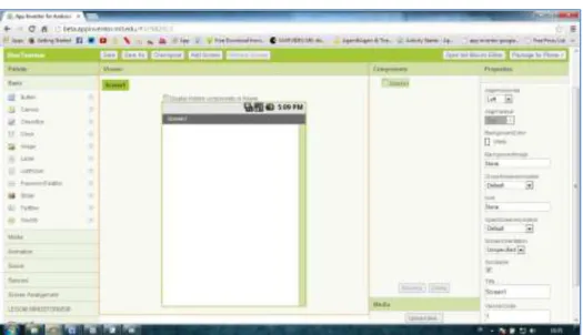 Gambar 3.14 Halaman design App Inventor 