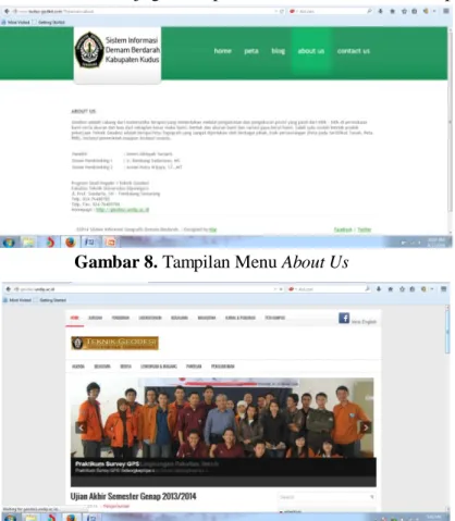 Gambar 8. Tampilan Menu About Us 
