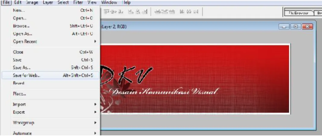 Gambar 12. Format Penyimpanan 7) Format file yang dipakai adalah format jpeg