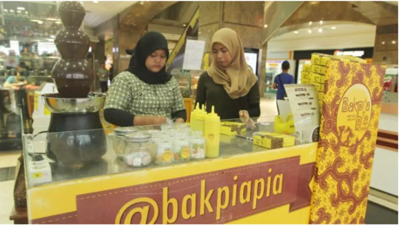 Gambar 3.12. Stand / Booth Bakpiapia di Galeria Mall Yogyakarta 