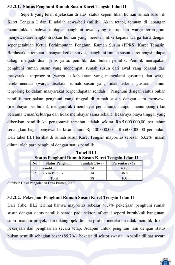 Tabel III.1 