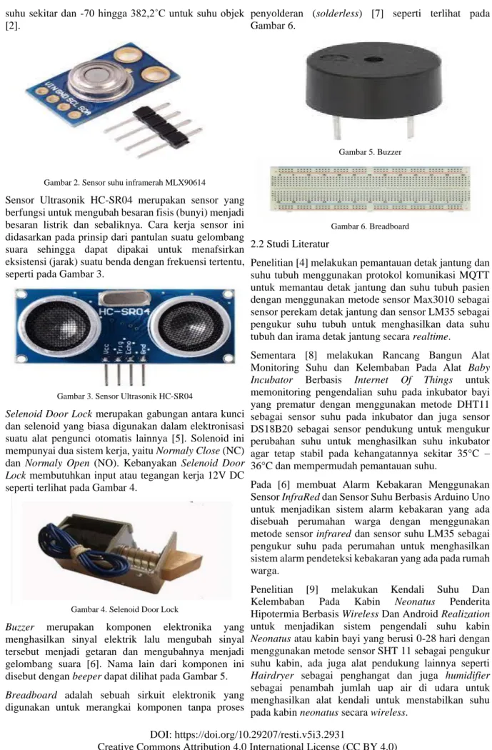 Gambar 2. Sensor suhu inframerah MLX90614
