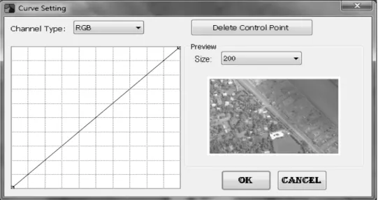 Gambar 4.10  Tampilan jendela curve setting pada menu adjust 
