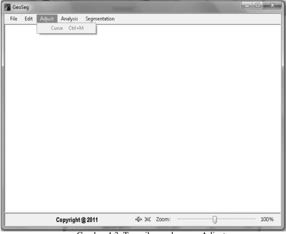 Gambar 4.3  Tampilan pada menu Adjust 