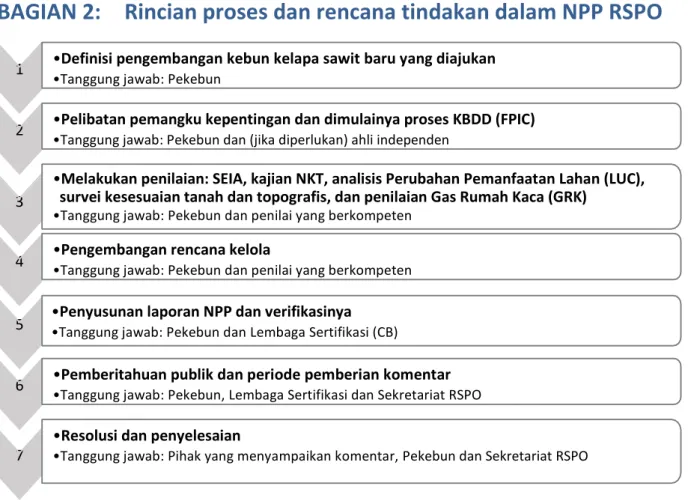 Gambar 1. Langkah tindakan dalam NPP dan pihak-pihak yang bertanggung jawab di dalamnya
