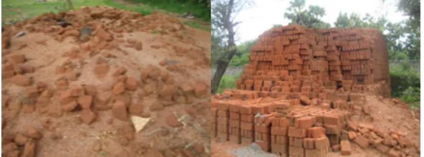 Gambar 1. Limbah batu bata di desa Oebelo