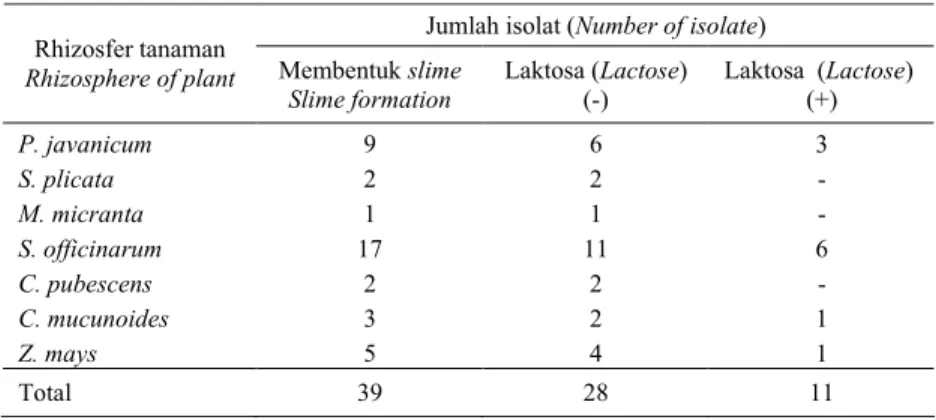 Table 1.  Potential   slime  production  and  lactose fermentation in ATCC 14 and  MacConkey                  solid media