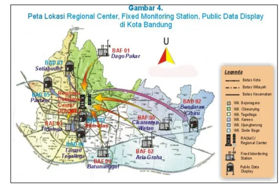 Gambar 8. Peta Kontur Ketinggian Stasiun Pemantauan Kualitas Udara Bandung 