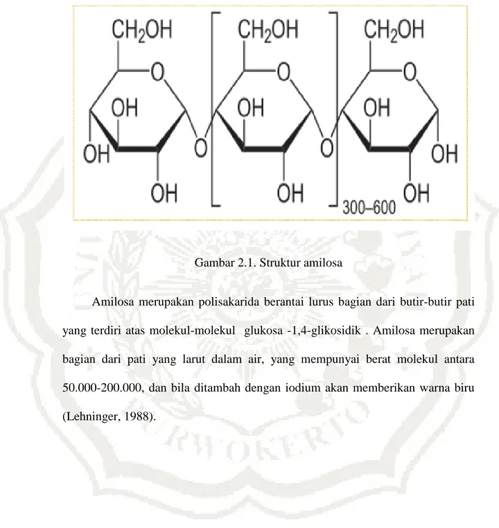 Gambar 2.1. Struktur amilosa 