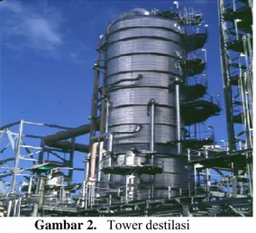 Gambar 2.   Tower destilasi  