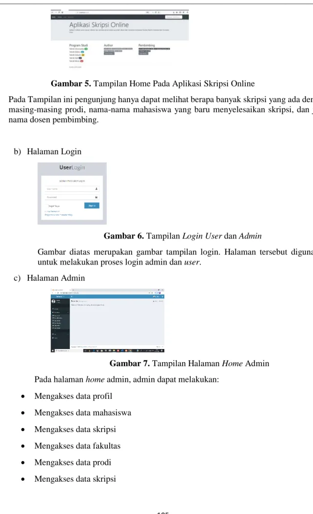 Gambar 6. Tampilan Login User dan Admin 