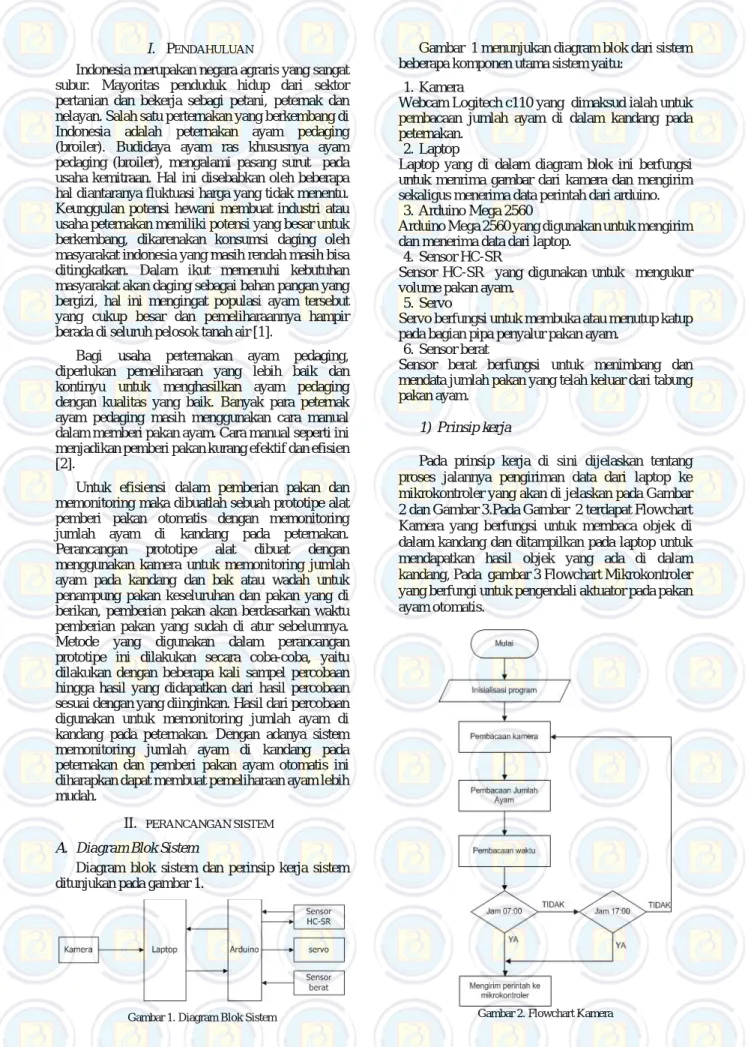 Diagram blok sistem dan perinsip kerja sistem  ditunjukan pada gambar 1. 