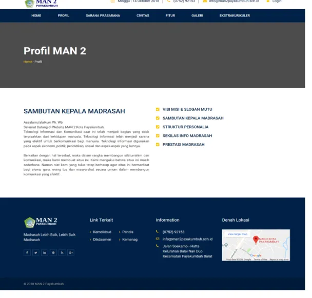 Gambar 5. Tampilan halaman Profil. 