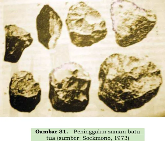 Gambar 31.   Peninggalan zaman batu 