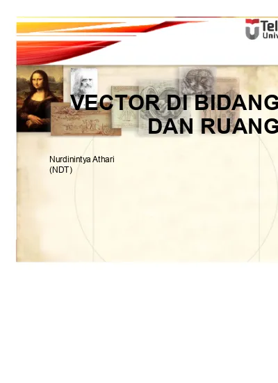 VECTOR DI BIDANG R 2 DAN RUANG R 3. Nurdinintya Athari (NDT)