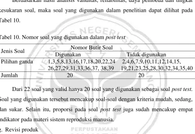 Tabel 10.  
