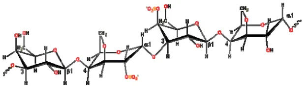 Gambar 4. Struktur kimia karagenan (Anonim, 2004) 