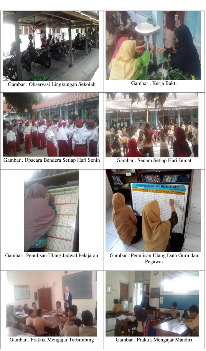 Gambar . Observasi Lingkungan Sekolah  Gambar . Kerja Bakti 