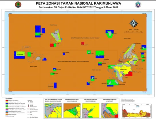 Gambar 2.1: Zonasi Taman Nasional Karimunjawa  (Sumber: Website Taman Nasional Karimunjawa) 