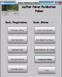 Gambar 19. Form daftar pendistribusian pakan  Gambar 20. Form data parameter  Tabel  9