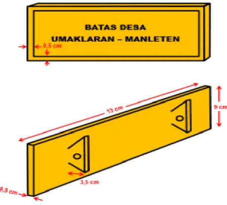 Gambar 12.  Plak, terbuat dari kuningan 