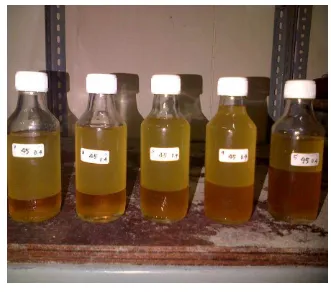 Gambar 8  Hasil running proses produksi biodiesel 