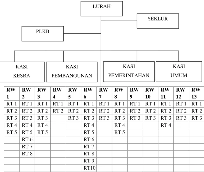 Gambar 4.1 Struktur Organisasi Kelurahan Sidomulyo Timur